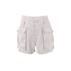 Cargo Silk Shorts Beige Sand - Neutrals