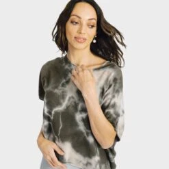Cashmere Capelet Top - Storm Tie Dye -Transcend Sales a0rrhy7azlyzjydppoue