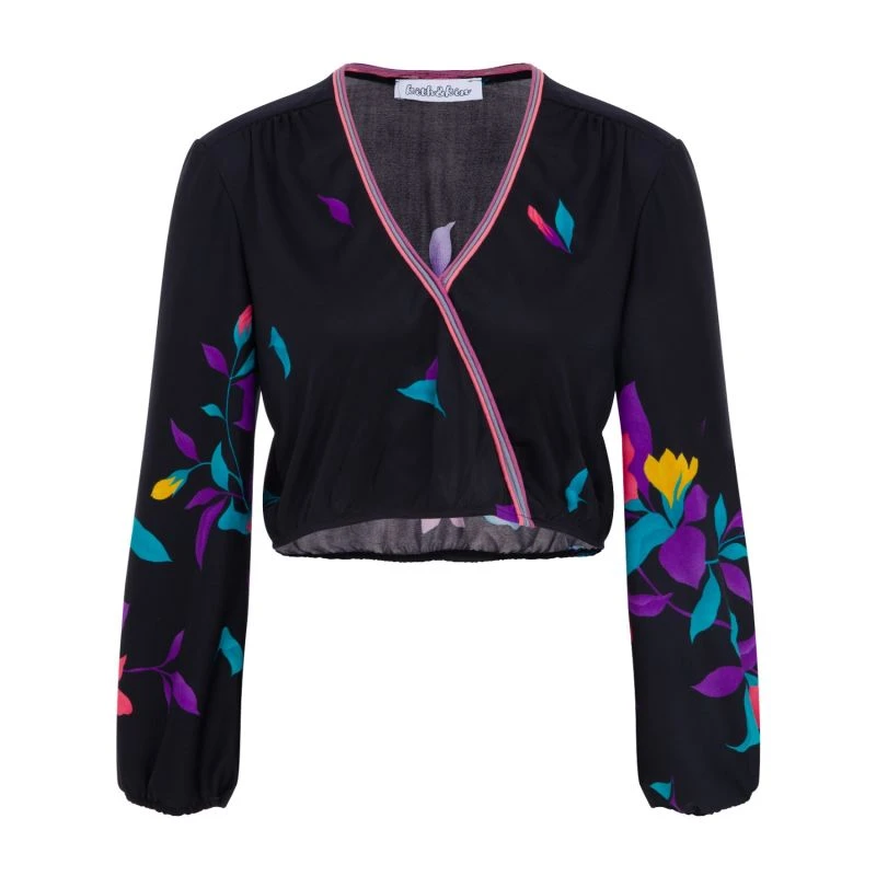 Black Floral Crop Top 1 Black Floral Crop Top