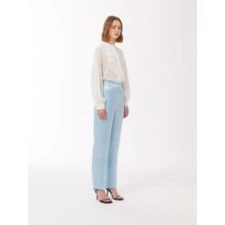 Asymmetrical Ruffle Blouse In Ivory White -Transcend Sales asymmetrical ruffle blouse in ivory white f42dc9fbd3349d352e71089f19b3afb3