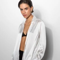 The Silk Shirt In White -Transcend Sales azyegkle1ff733pnrc0d