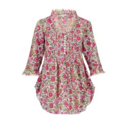 Sophie Cotton Shirt In Sweet Pea Floral