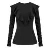 Back On Track Blouse With Ruffles