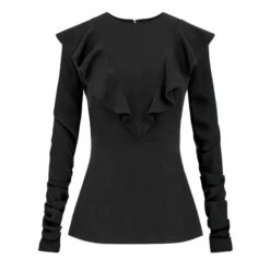 Back On Track Blouse With Ruffles