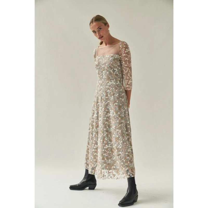 Flower Sprinkled Maxi Dress 2 Flower Sprinkled Maxi Dress - Image 2