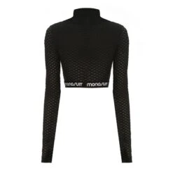 Trendy 3D Black Crop Top - Black -Transcend Sales black crop top premium quality 84cbca7637c3c27b5160e4999becb378