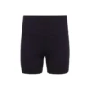 Black Rib Midi Bike Short