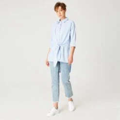 Long Shirt With Knotted Panels In Front 8 Long Shirt With Knotted Panels In Front -Transcend Sales ble1mciyxsotadzjkabt