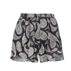 Overlap Paisley Satin Shorts