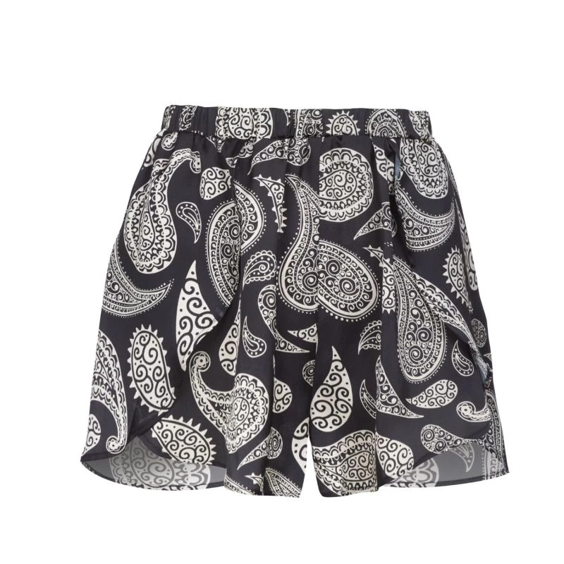 Overlap Paisley Satin Shorts 1 Overlap Paisley Satin Shorts