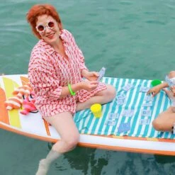 Claude Organic Cotton Button Up Boyfriend Shirt With Front Pocket In Pink Chevron Block Print -Transcend Sales claude organic cotton button up boyfriend shirt with front pocket in pink chevron block print ab9c69ebc507d7b74943b74c467d38db