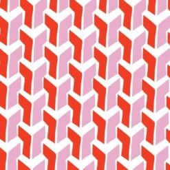 Claude Organic Cotton Button Up Boyfriend Shirt With Front Pocket In Pink Chevron Block Print -Transcend Sales claude shirt in pink chevron 6d24572de1c6862164a405d2973665ca