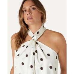 Claudia Silk Twisted Neck Top - Polka Dot 7 Claudia Silk Twisted Neck Top - Polka Dot -Transcend Sales claudia aa9ea68d5fdfc3a692b5f47cf01249ba