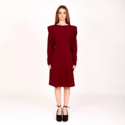 Arme Dress-Dark Red 5 Arme Dress-Dark Red -Transcend Sales cora dress 3415489ba8e43fca2b2345bc9724905a