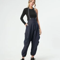 Denim Romper -Transcend Sales denim romper 216a8a0812a4f06aa04e28f8defa940a