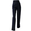 Dark Blue High-Waisted Jeans With Fringed Hem