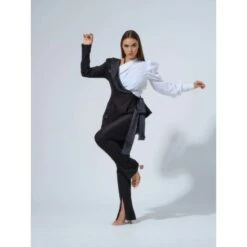 Double Identity Poplin One-Shoulder Shirt -Transcend Sales double identity one shoulder poplin shirt 2 26b89e78ceaad29ada402f85991442d4