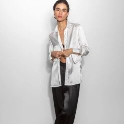 The Silk Shirt In White -Transcend Sales dpjumnxapwllt6i60bwr