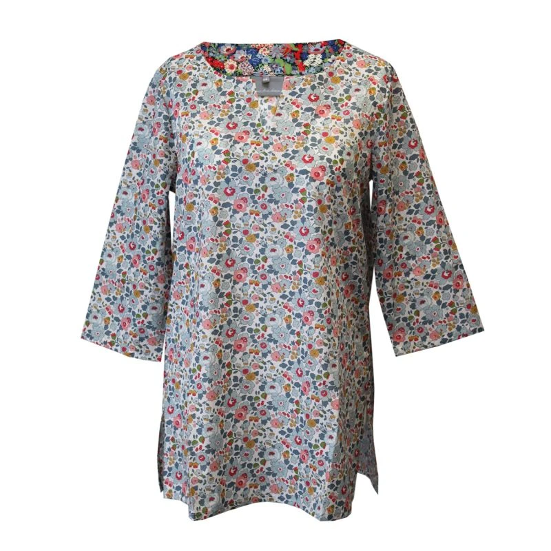 Grey Betsy Tunic Made With Liberty Of London Fabric 1 Grey Betsy Tunic Made With Liberty Of London Fabric