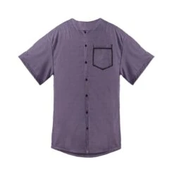 Eve – Shimmering Oversized Button Shirt Purple