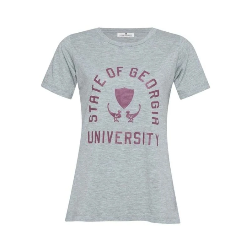 The State Of Georgia Track T-Shirt Grey Marle 1 The State Of Georgia Track T-Shirt Grey Marle