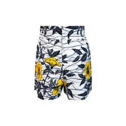 Firdawasi Shorts Yellow And White Hibiscus Print -Transcend Sales firdawasi shorts yellow white hibiscus print c5bf57ce36c4f0f525337075140e0ab9