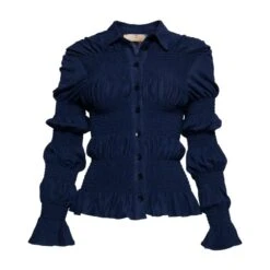Frills Shirt - Blue