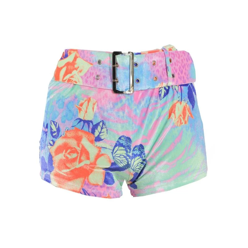 Midnight Heartbreaker Velvet Belted Hot Pants In Animal Print 1 Midnight Heartbreaker Velvet Belted Hot Pants In Animal Print