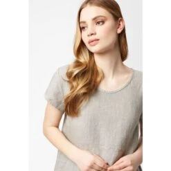 Linen Tunic - Navy - Taupe -Transcend Sales g2zjdponz2a19j4umdte