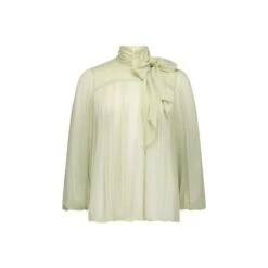 Georgia Pure Silk Georgette Blouse | Sage Green