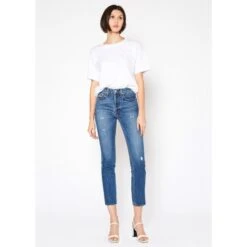 Classic Slim Straight Taper Jeans In Beach -Transcend Sales gmzaogta1ljwdoibcfaf