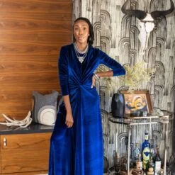 Royal Velvet Knot Dress -Transcend Sales gr4zmifqgx0po14buqid