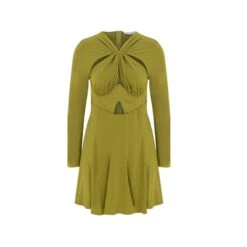 Green Geometric Form Dress