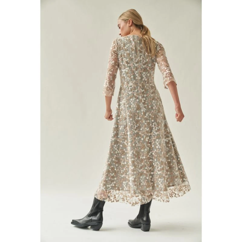 Flower Sprinkled Maxi Dress 4 Flower Sprinkled Maxi Dress - Image 4