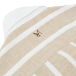 100% Organic Linen Stripe Shirt Beige -Transcend Sales gwxjqtbl5mtznnwezhm8