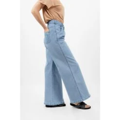 Los Angeles- High Raise Wide Leg Jeans- Blue -Transcend Sales ha1mcu44ktxgd1xz1w5v