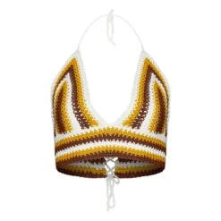 Hand Crochet Catherine Top - Brown