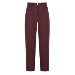 Burgundy High Waisted Boyfriend Jeans