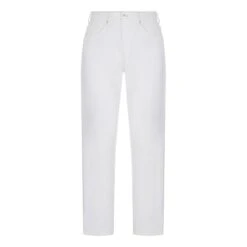 Ecru High-Waisted Mom Jeans