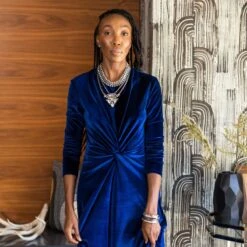 Royal Velvet Knot Dress -Transcend Sales ht21vtgxn59a2itujpym