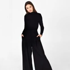 Women's Mock-Neck Black -Transcend Sales inplufpihg9qyubjcf6x