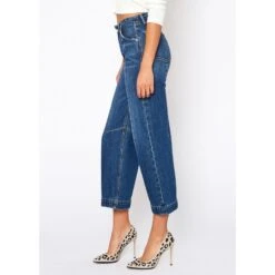 Hi-Rise Wide Leg Crop Jeans In Colorado -Transcend Sales inx2rsxjta2ihnkvzygv