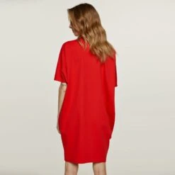 Red Punto Di Roma Batwing Dress -Transcend Sales iz59hwd83pvkip5ak7ox