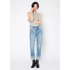 Eve Slim Straight Jeans In Repair -Transcend Sales jit1jstdv2qynzjynirn