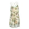 Mini Cupro Dress With Floral Print