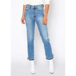 Claude High Rise Straight Crop Jeans In Route -Transcend Sales jrhl5illtcdr4fqjrmb4