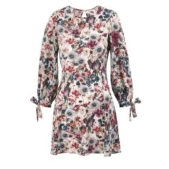 Julietta Cream Floral Mini Dress