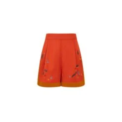 Duncan Orange Hand-Painted Shorts