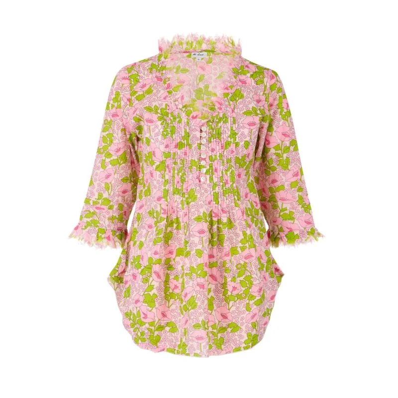 Sophie Cotton Shirt In Abstract Flower 1 Sophie Cotton Shirt In Abstract Flower