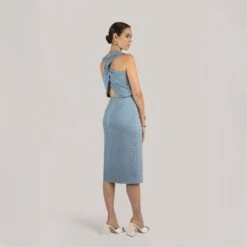 Kiko Denim Top In Denim - Blue -Transcend Sales kiki denim top blue c801e66874b2dc6fa8283f394c56f864